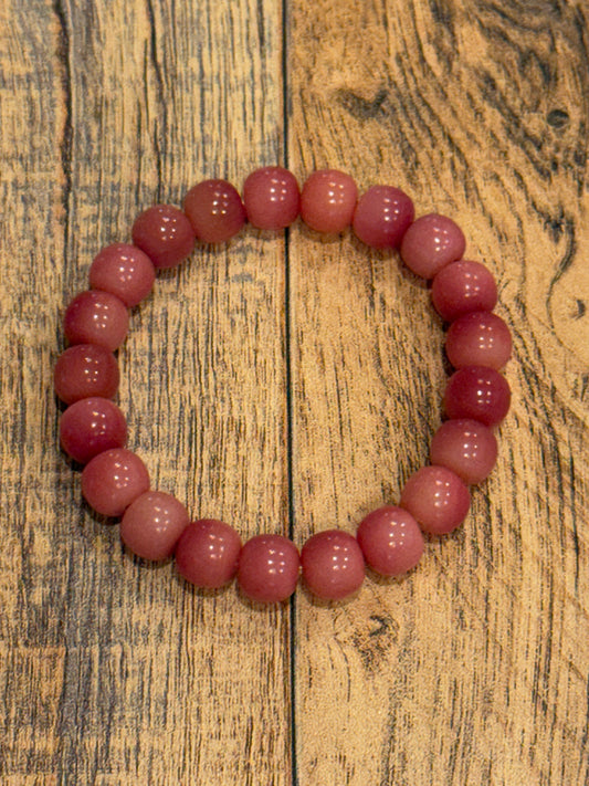 10mm Pink Barrel Beads