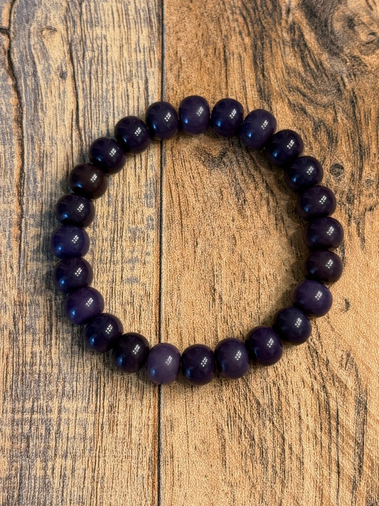 10mm Deep Purple Barrel Beads