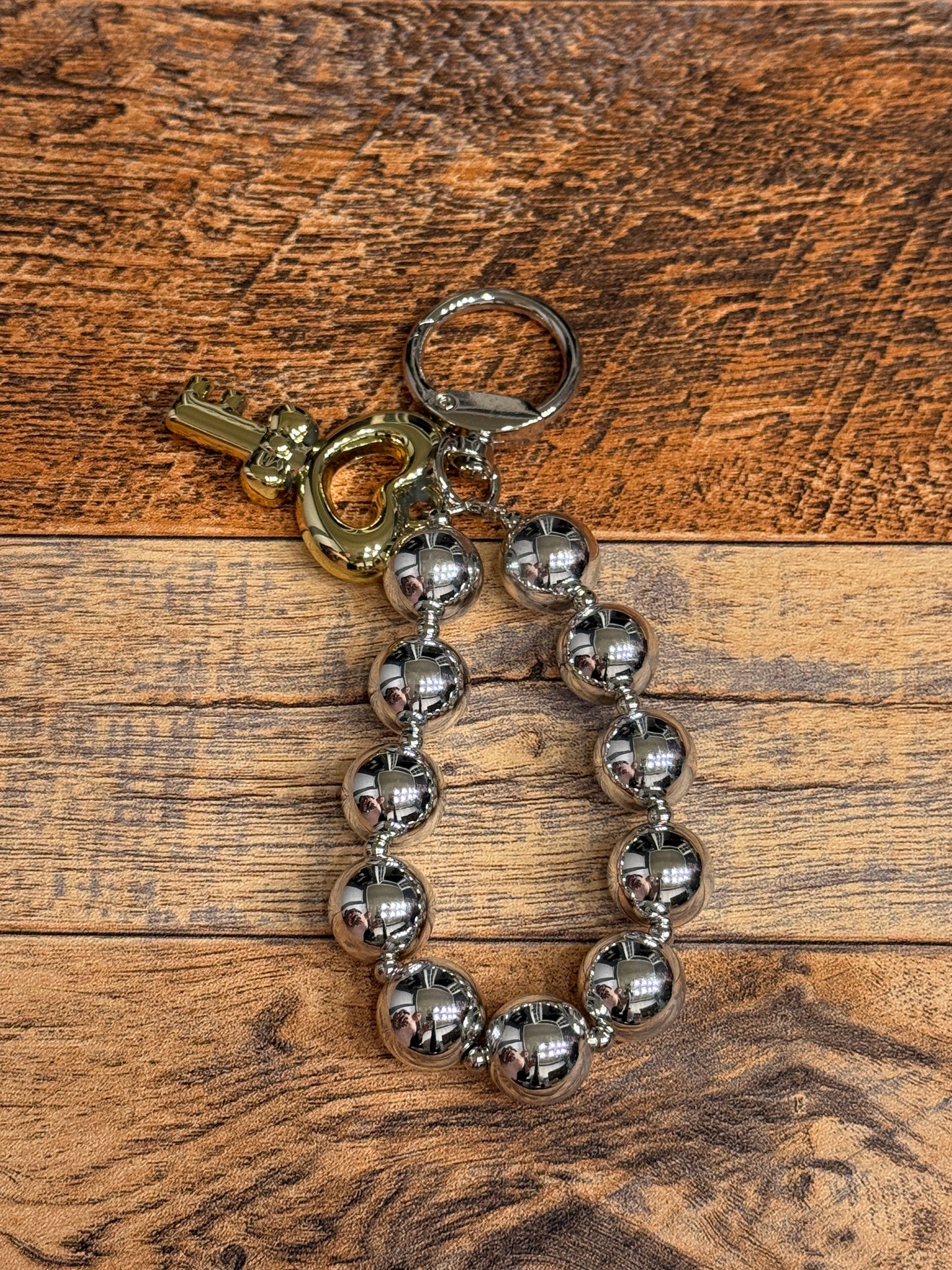 Small Silver Phone Strap/ Keychain