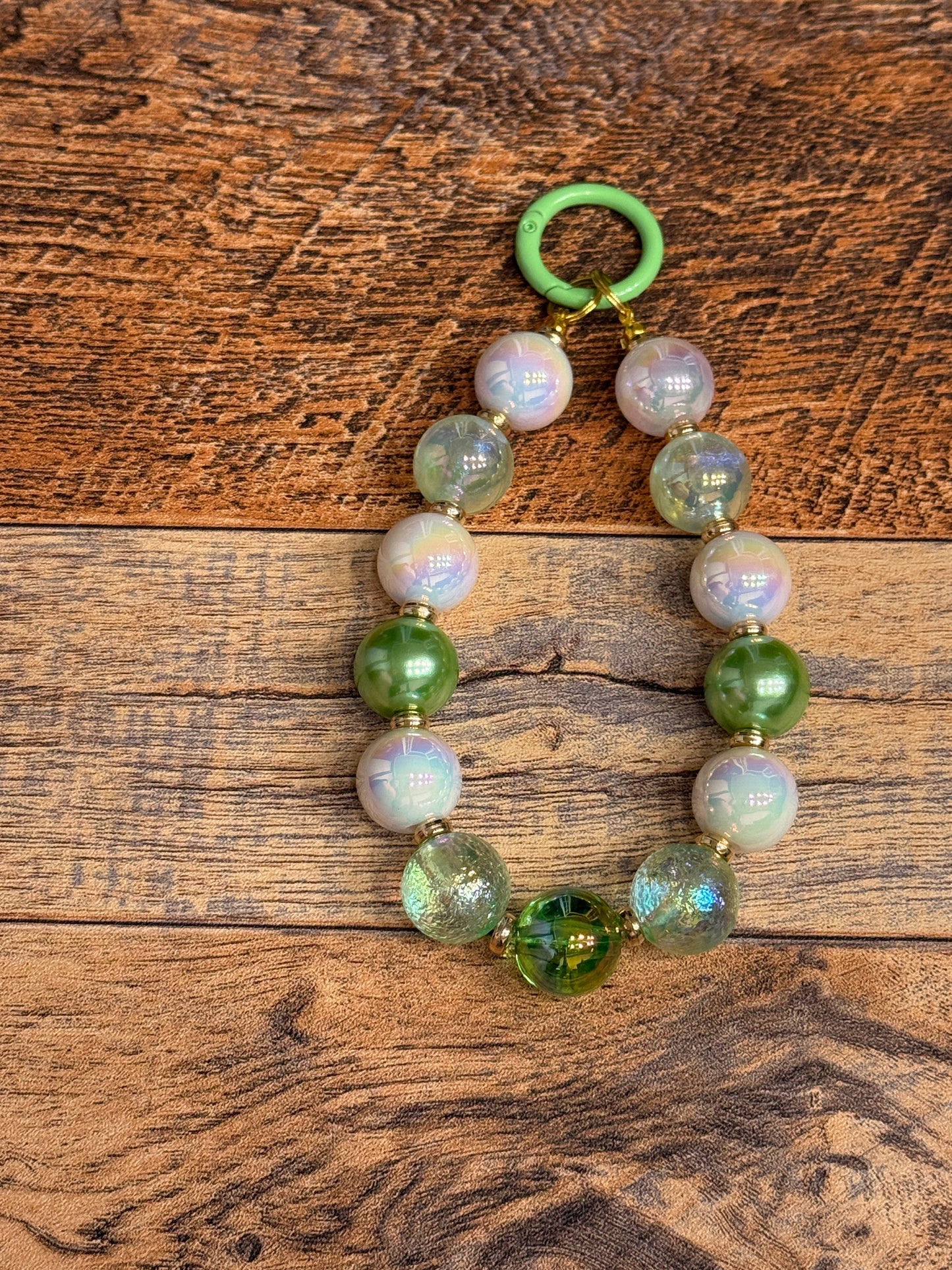 Small Green Phone Strap/ Keychain