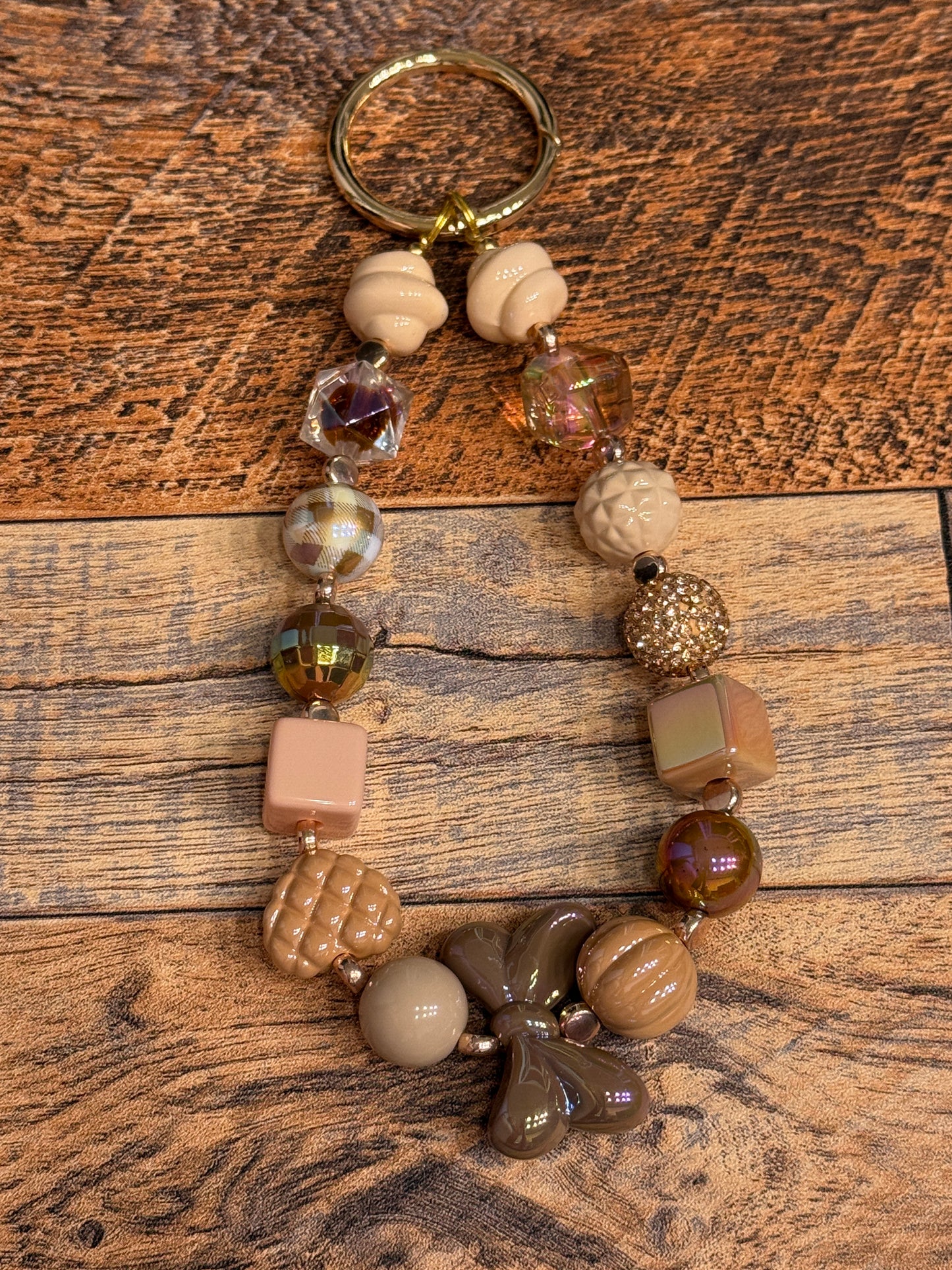 Brown Phone Strap/ Keychain