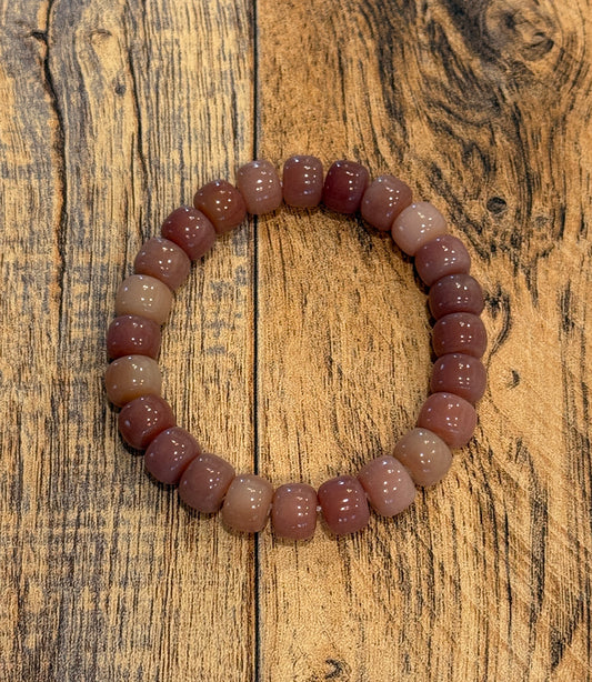 10mm Light Pink Barrel Beads