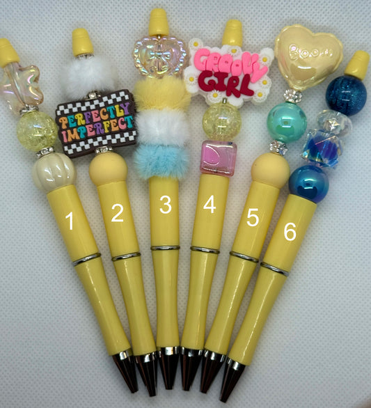 Yellow Fancy Pens