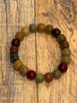 11mm Dark Earthy Barrel Beads