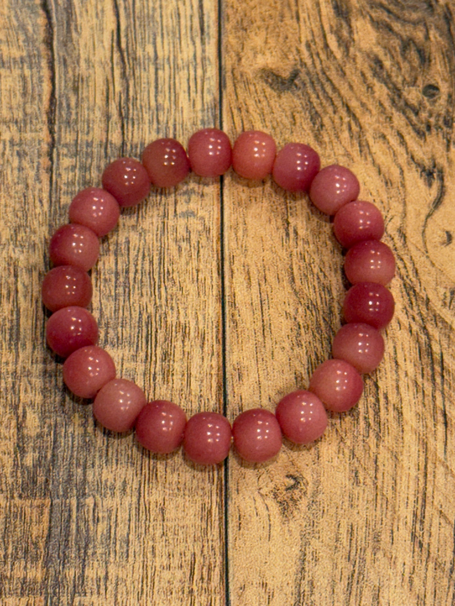 10mm Pink Barrel Beads