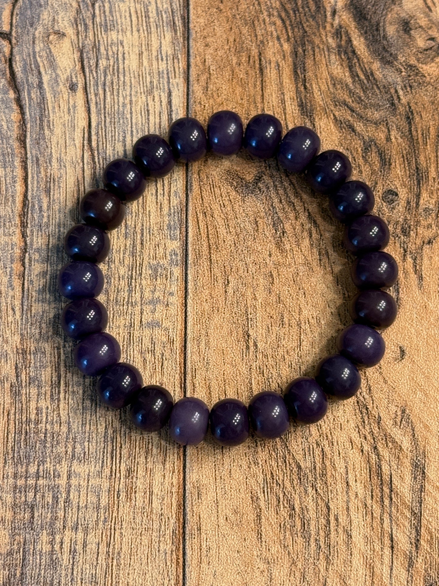 10mm Deep Purple Barrel Beads