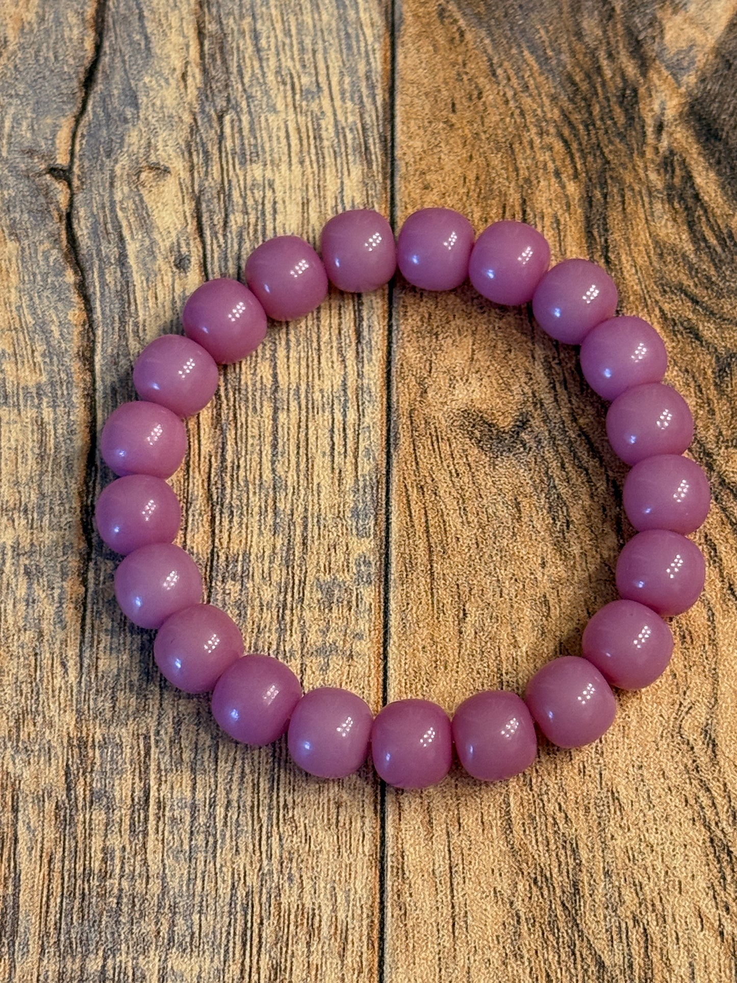10mm Lilac Barrel Beads