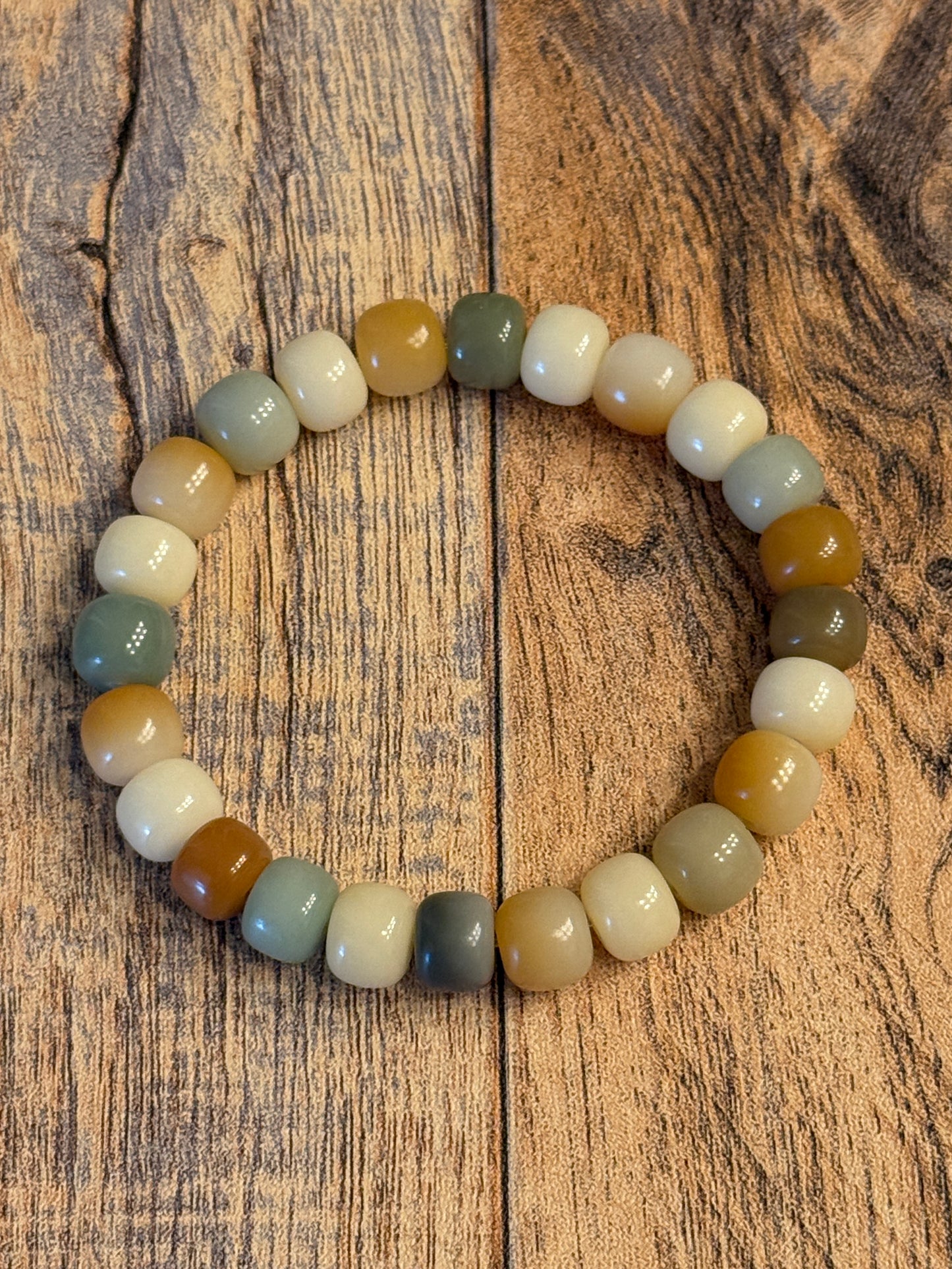 10mm Earthy Mix Barrel Beads