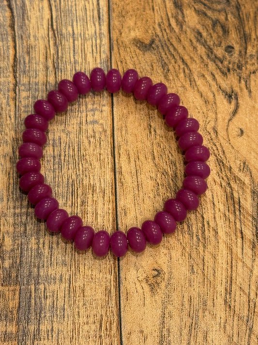9mm Magenta Abacus Beads